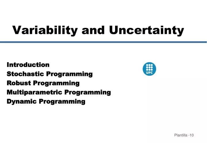 variability and uncertainty