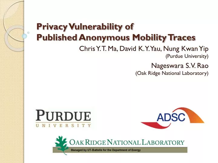 privacy vulnerability of published anonymous mobility traces