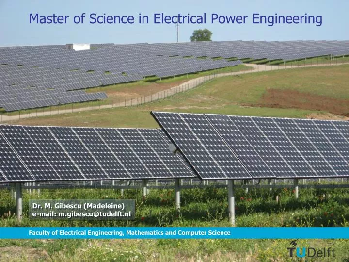 master of science in electrical power engineering