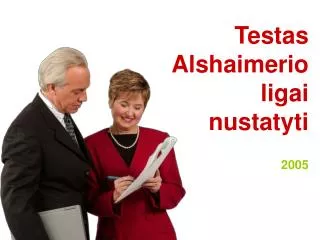 testas alshaimerio ligai nustatyti