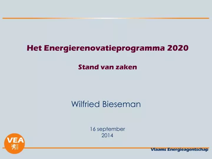 het energierenovatieprogramma 2020 stand van zaken