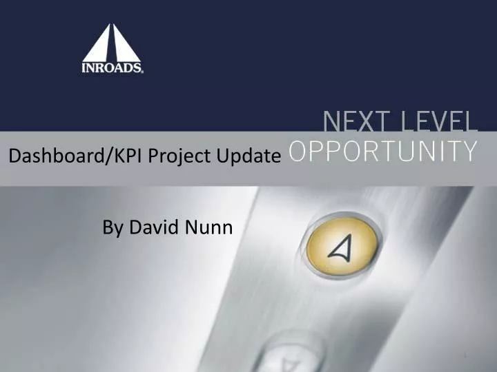 dashboard kpi project update