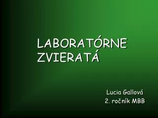 laborat rne zvierat