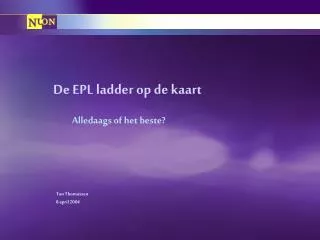 de epl ladder op de kaart