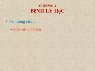 ch ng 2 b nh l h c