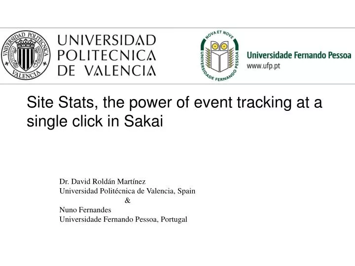 site stats the power of event tracking at a single click in sakai