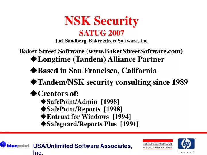 nsk security satug 2007 joel sandberg baker street software inc