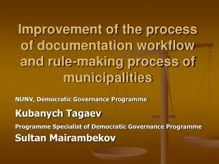 Improvement of the process of documentation workflow and rule-making process of municipalities