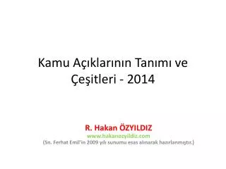 kamu a klar n n tan m ve e itleri 2014