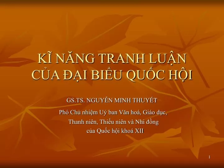 k n ng tranh lu n c a i bi u qu c h i