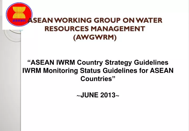 asean working group on water resources management awgwrm