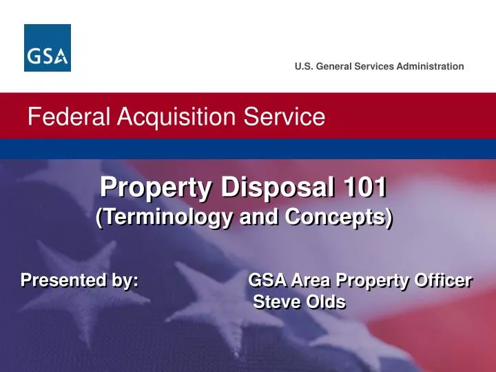 property disposal 101 terminology and concepts