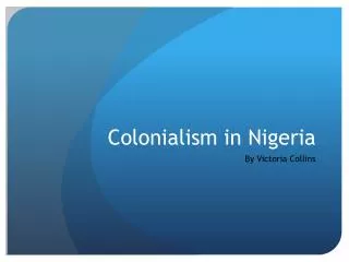 Colonialism in Nigeria