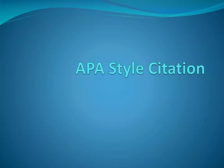 apa style citation