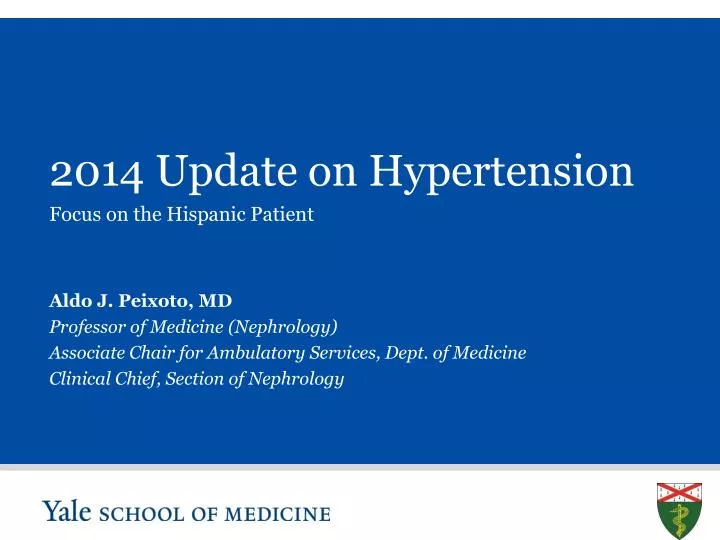 2014 update on hypertension