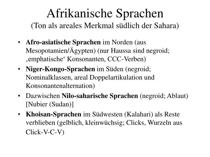 afrikanische sprachen ton als areales merkmal s dlich der sahara