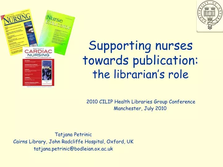 supporting nurses towards publication the librarian s role