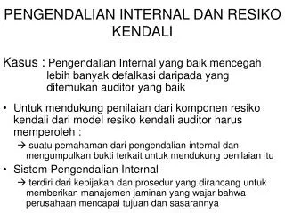 pengendalian internal dan resiko kendali