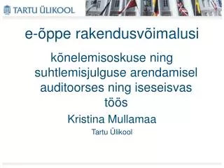 e ppe rakendusv imalusi