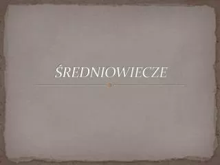redniowiecze