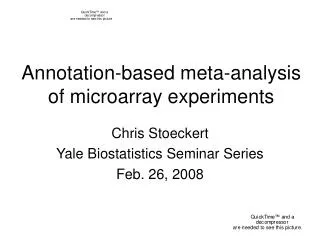 Annotation-based meta-analysis of microarray experiments