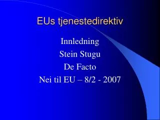 eus tjenestedirektiv