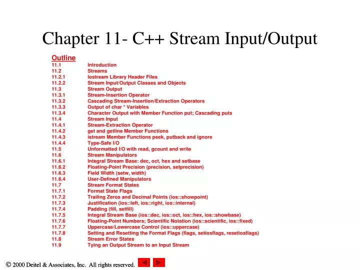 chapter 11 c stream input output