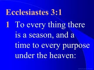 Ecclesiastes 3:1