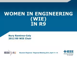 WOMEN IN ENGINEERING (WIE) IN R9