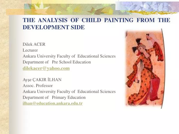 the analysis of child painting from the development side