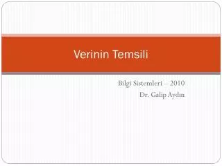 verinin temsili