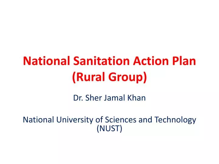 national sanitation action plan rural group