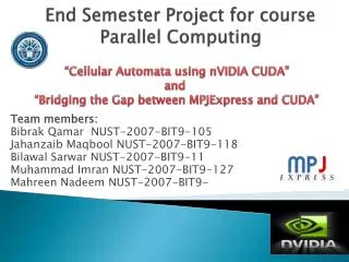 End Semester Project for course Parallel Computing
