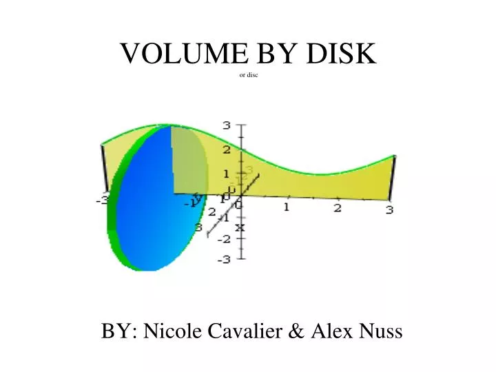 volume by disk or disc