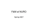 F&amp;M at NURO - slide 1