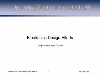 Upgrading Electronics for the LLRF