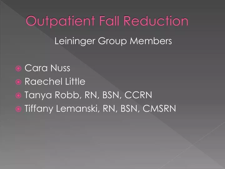 outpatient fall reduction