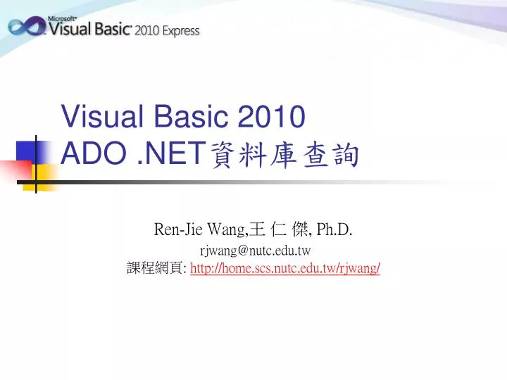 visual basic 2010 ado net