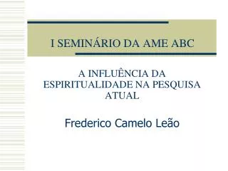 i semin rio da ame abc