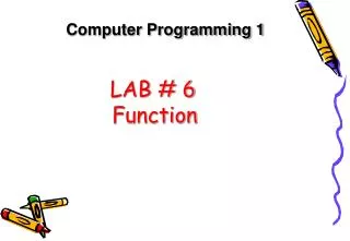 LAB # 6 Function