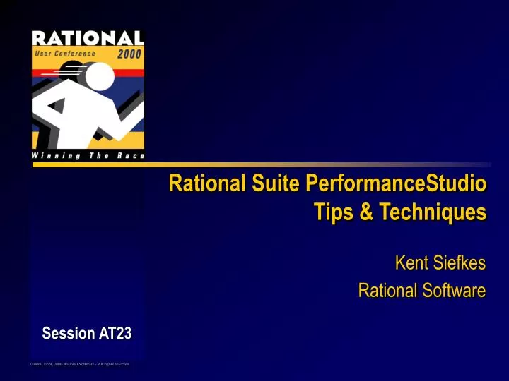 rational suite performancestudio tips techniques