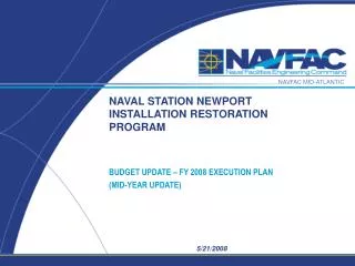 NAVAL STATION NEWPORT INSTALLATION RESTORATION PROGRAM