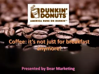 Presented by Bear Marketing