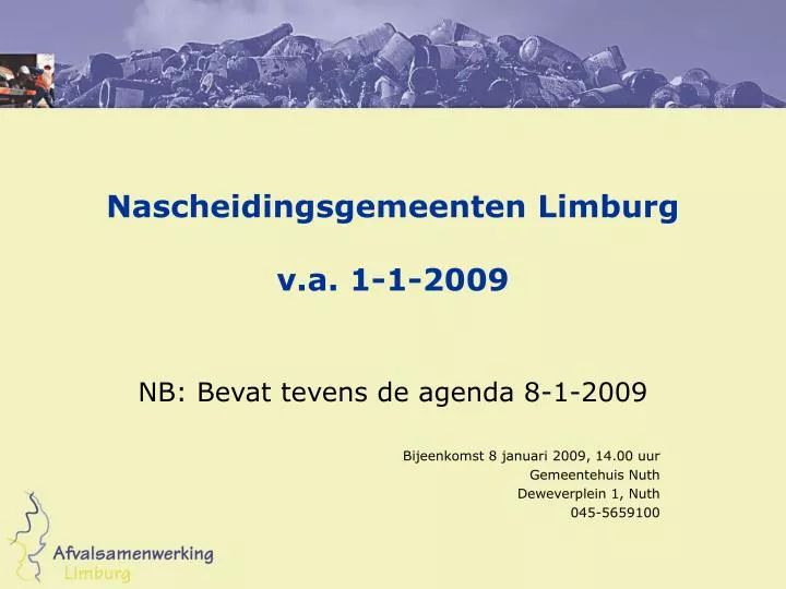 nascheidingsgemeenten limburg v a 1 1 2009