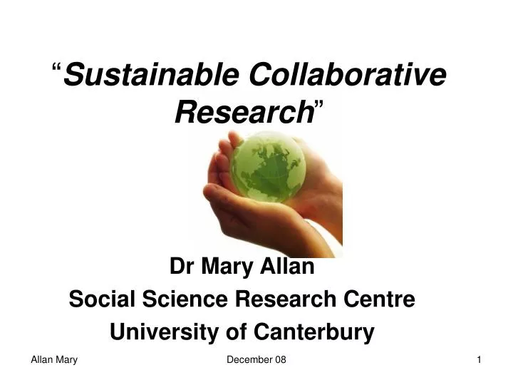 sustainable collaborative research