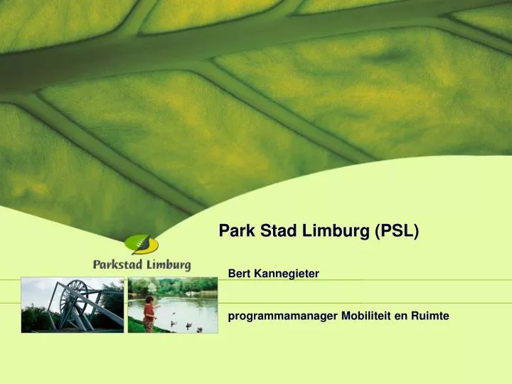 park stad limburg psl bert kannegieter programmamanager mobiliteit en ruimte