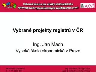 vybran projekty registr v r