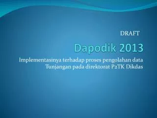 dapodik 2013