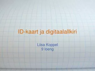 id kaart ja digitaalallkiri