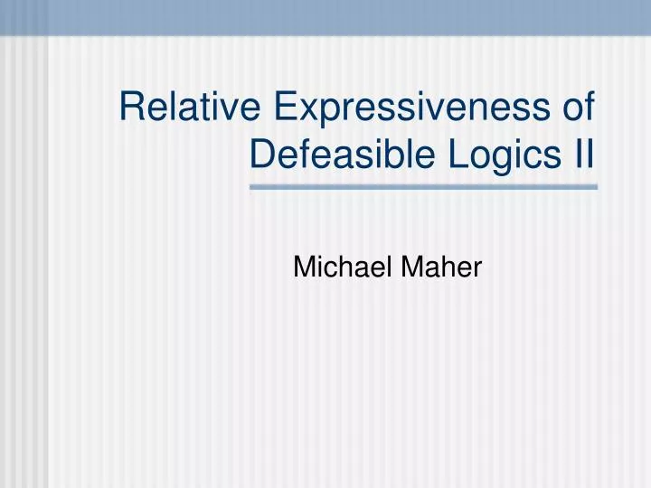 relative expressiveness of defeasible logics ii